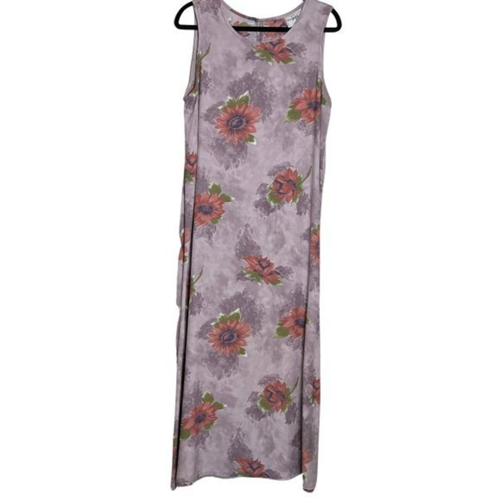 Vintage‎ Purple Floral Maxi Dress